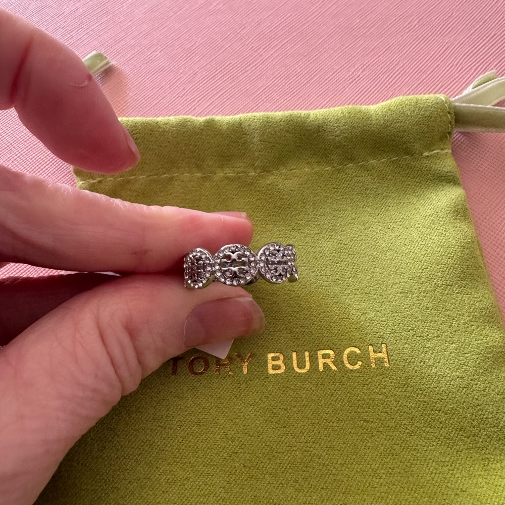 Tory Burch Silver Statement Ring Size 7